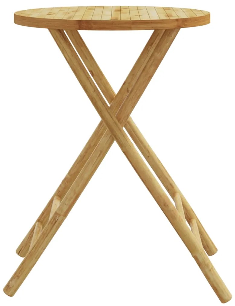 vidaXL Τραπέζι Κήπου Πτυσσόμενο Ø55x75 εκ. από Μπαμπού
