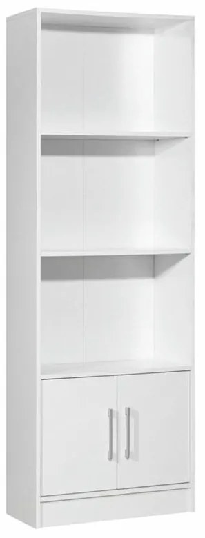 Βιβλιοθήκη Mesa B112, Με πόρτες, Ανοιχτό, Πλαστικοποιημένη μοριοσανίδα, Αριθμός θυρών: 2, 180x60x29cm, Άσπρο | Epipla1.gr