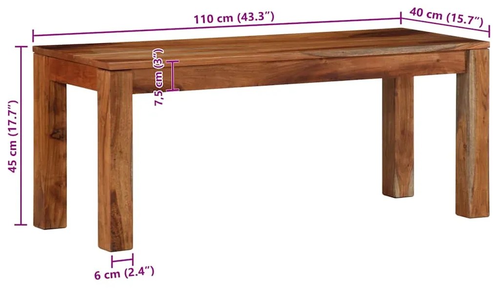 ΠΑΓΚΟΣ 110 CM ΜΑΣΙΦ ΞΥΛΟ ΑΚΑΚΙΑ 4102375