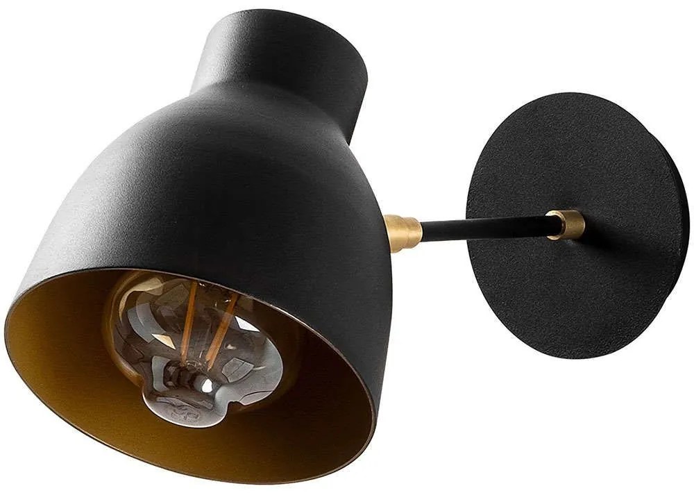 Φωτιστικό Τοίχου - Απλίκα Dodo 584TTM1904 15x38x20cm 1xE27 40W Black-Gold Opviq