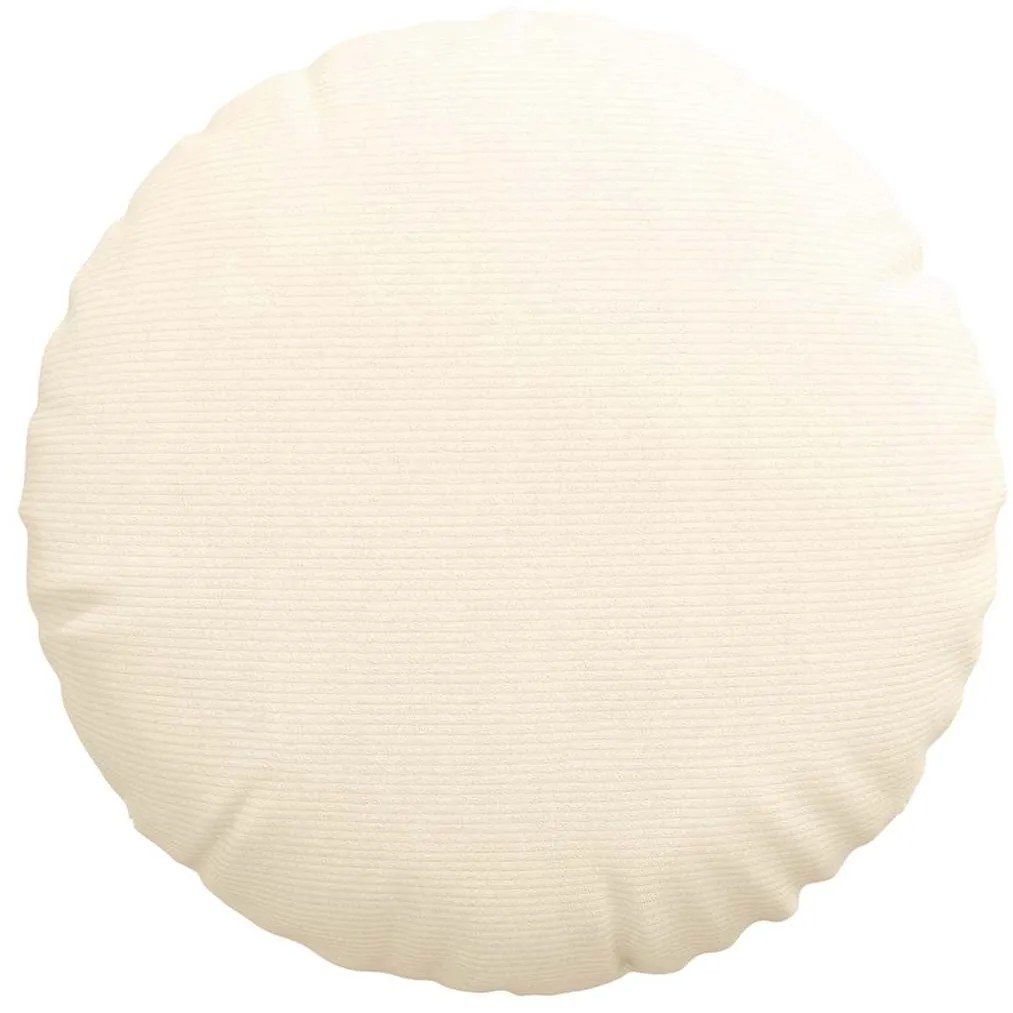 vidaXL Μαξιλάρια καθισμάτων 2 pcs Κρεμ Ø 80 cm Υφασμάτινο Κορντουρά