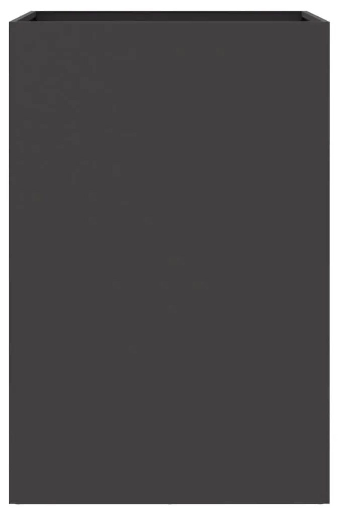 vidaXL Ζαρντινιέρα Μαύρη 52x48x75 εκ. από Χάλυβα Ψυχρής Έλασης