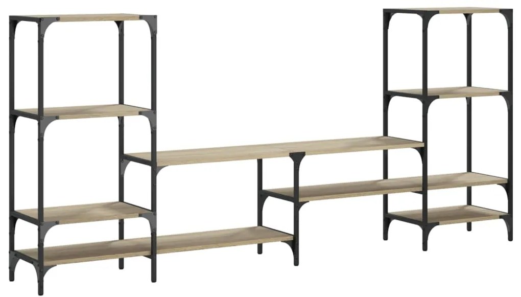 vidaXL Έπιπλο Τηλεόρασης Sonoma Δρυς 206,5x28,5x95 εκ. Επεξ. Ξύλο