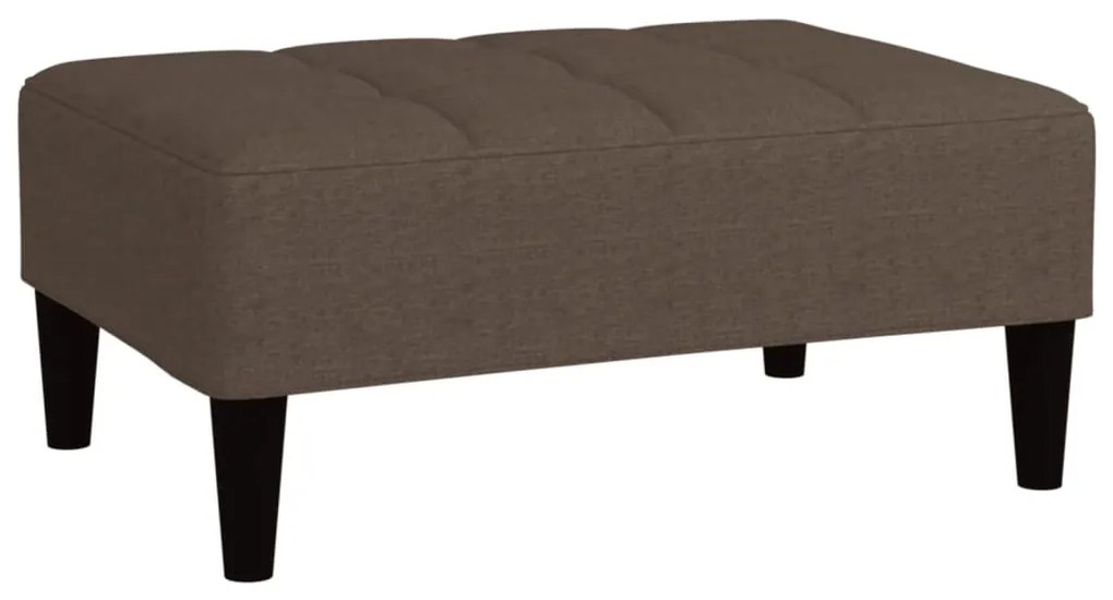 vidaXL Σκαμπό Taupe από Ύφασμα Μικροϊνών