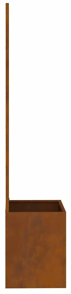 vidaXL Γλάστρα Κήπου με Διακοσμητική Πάνελ Σκ rusty 50 x 140 cm
