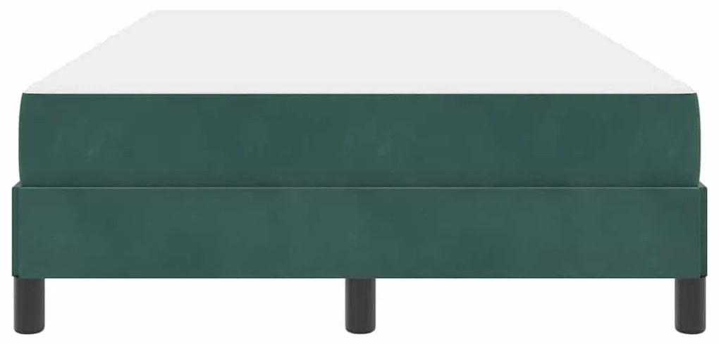 vidaXL Κρεβάτι box spring με στρώμα Σκούρο Πράσινο 120 x 190 cm