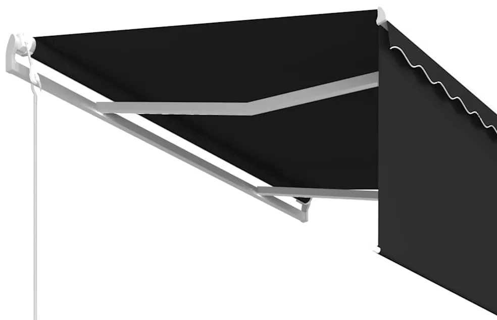 vidaXL Τέντα Συρόμενη Αυτόματη με Σκίαστρο Ανθρακί 3,5 x 2,5 μ.
