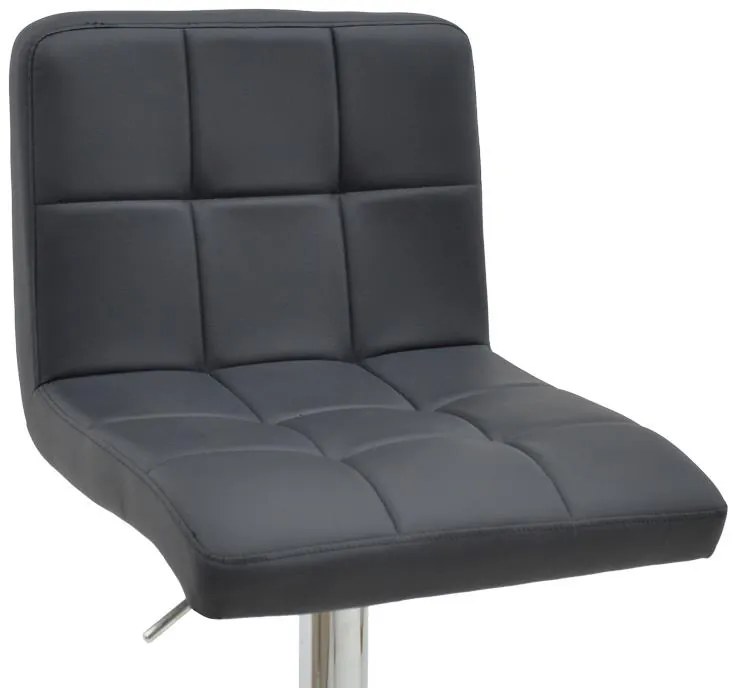 Σκαμπό μπαρ Remina πτυσσόμενο μαύρο pu-βάση χρωμίου 44x44x112εκ 2αδα 44x44x112 εκ.