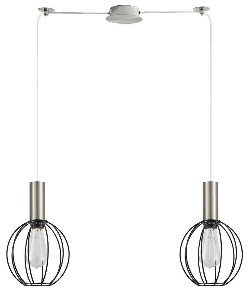 Φωτιστικό Οροφής SE21-NM-4-NM2-GR2 ADEPT TUBE Nickel Matt Pendant Black Metal Grid+ - 77-8445 - 51W - 100W - 77-8445