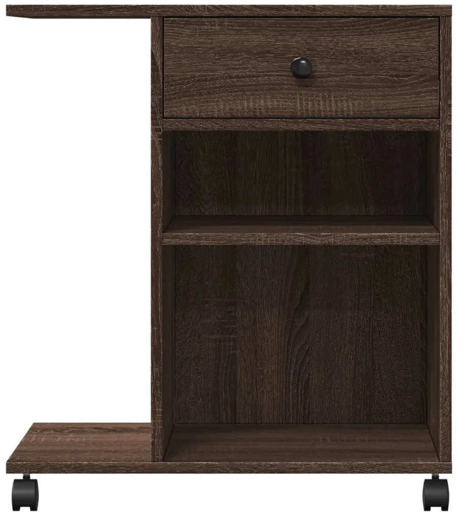 vidaXL Βάση Εκτυπωτή με Ρόδες Καφέ Δρυς 60x40x68,5 εκ.