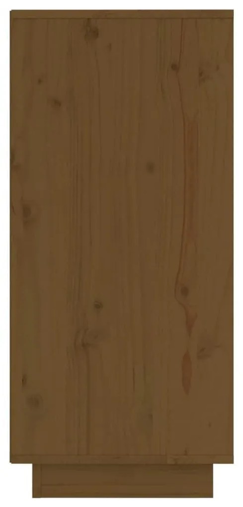 Συρταριέρες 2 τεμ. Καφέ Μελί 31,5x34x75εκ από Μασίφ Ξύλο Πεύκου - Καφέ