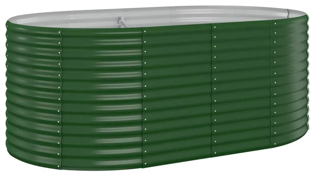 Ζαρντινιέρα Πράσινη 175x100x68εκ Ατσάλι με Ηλεκτρ. Βαφή Πούδρας - Πράσινο