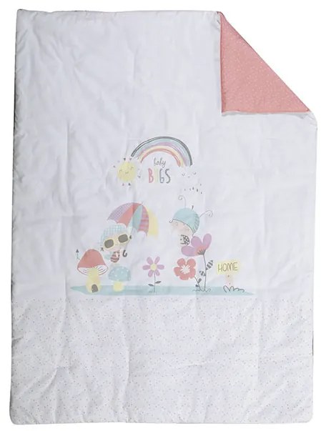 Βρεφικό Κουβερλί Baby Bugs White 110x140 - Nef-Nef Homeware