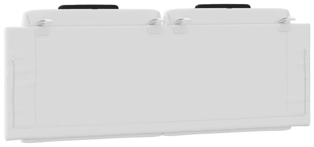 vidaXL Μαξιλάρι για Κεφαλάρι Viana Λευκό/Μαύρο 140 εκ. από Συνθετικό Δέρμα