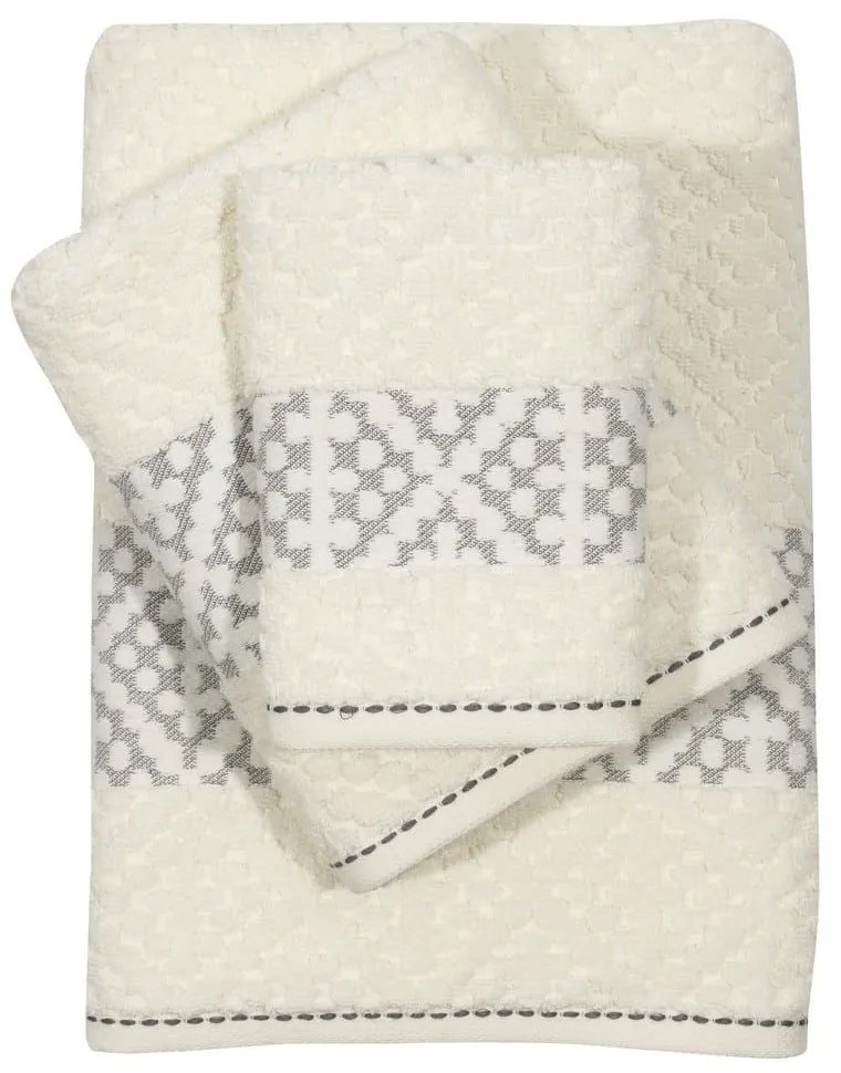 Πετσέτες Daily 0671 (Σετ 3τμχ) White Das Home Σετ Πετσέτες 70x140cm 100% Cotton