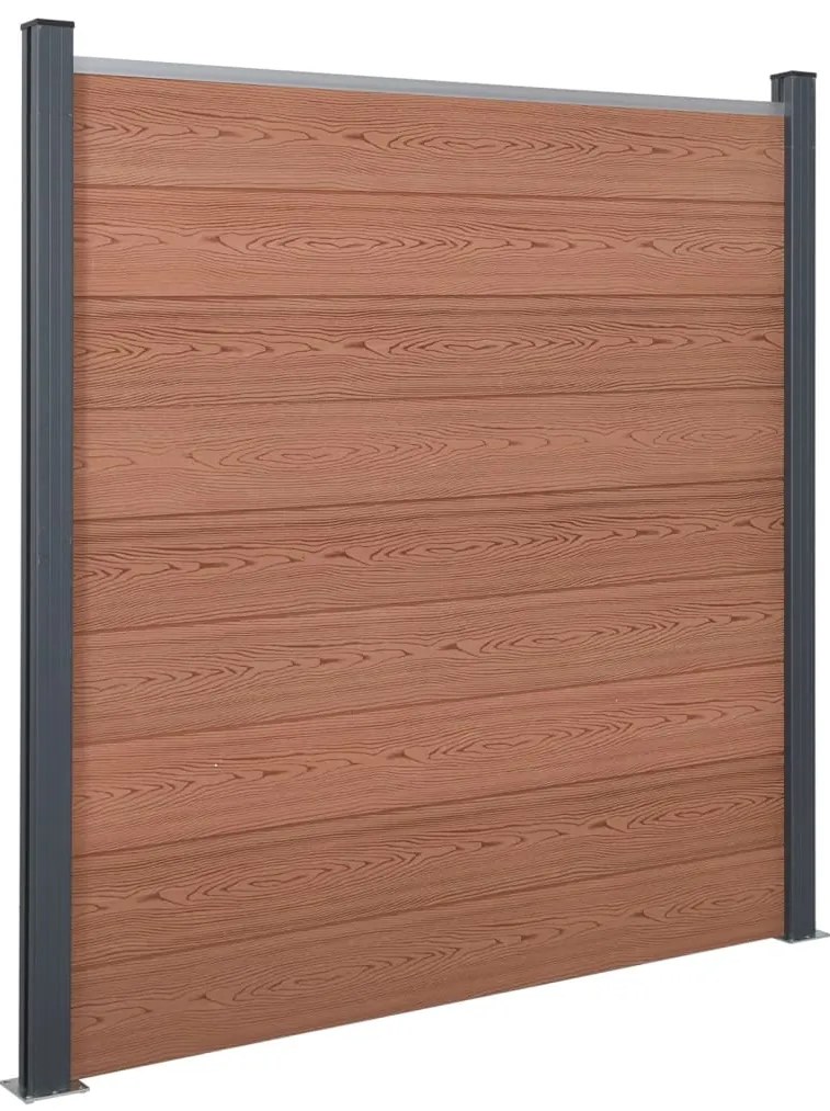 vidaXL Σετ Πάνελ Περίφραξης Καφέ 180 x 186 εκ. από WPC