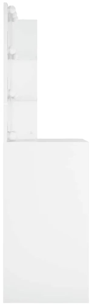 vidaXL Μπουντουάρ με LED Λευκό 60x40x140 εκ.