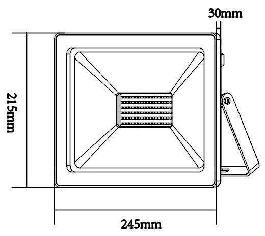 WHITE LED SMD FLOOD LUMINAIRE IP66 100W 3000K 8100Lm 230V RA80 - Q10030W - 3000K - Q10030W