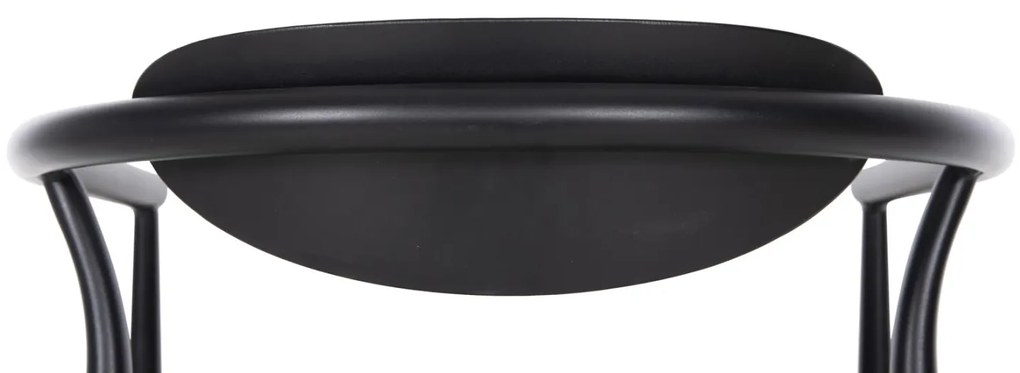 Καρέκλα - Πολυθρόνα SERLY C6052.02 Μαύρη Αλουμινίου με Μαύρο Textiline 56x61x74,5Yεκ 56x61x74.5 εκ.