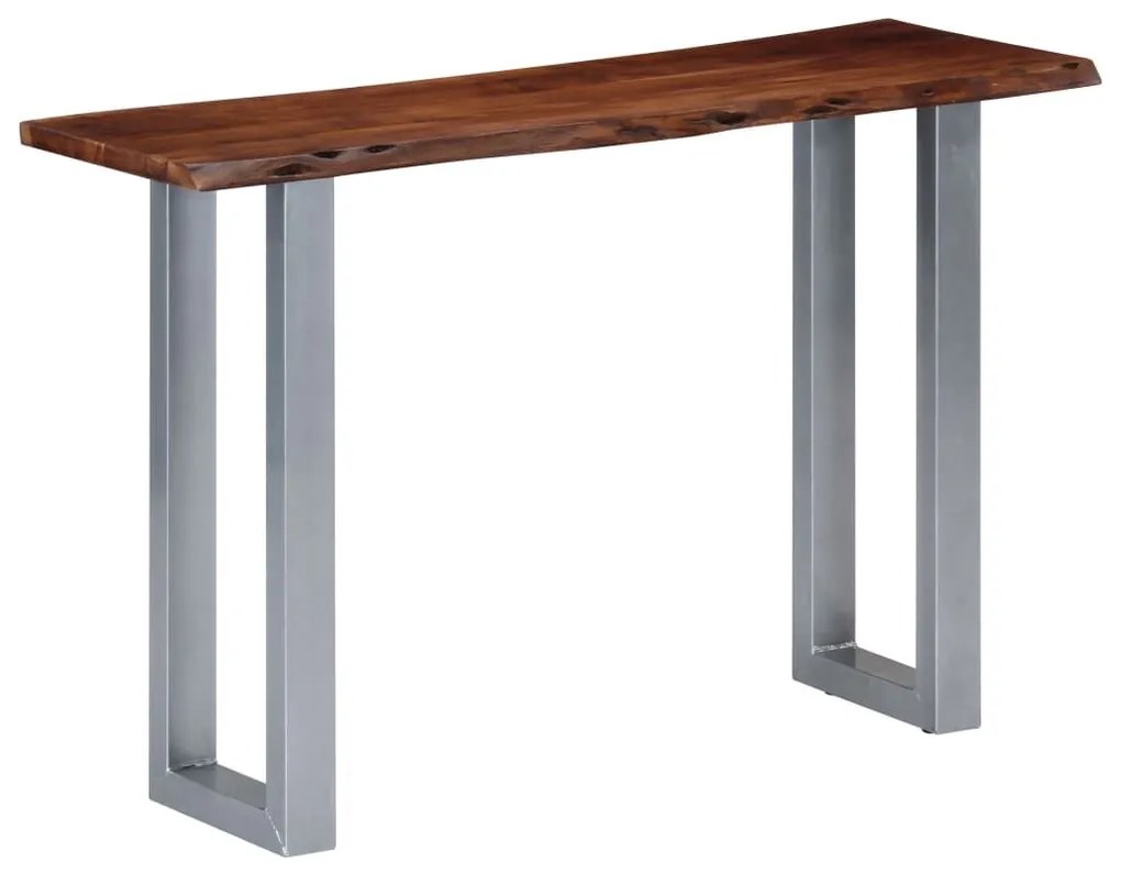 Τραπέζι Κονσόλα 115x35x76 εκ. από Μασίφ Ξύλο Ακακίας και Σίδηρο - Καφέ