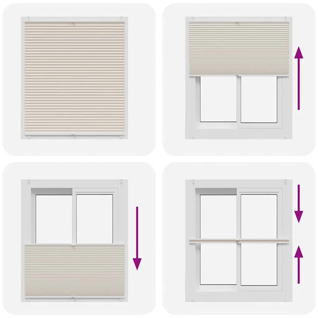 vidaXL Πλισέ ρόλερ σκίασης 110x100cm Κρεμ