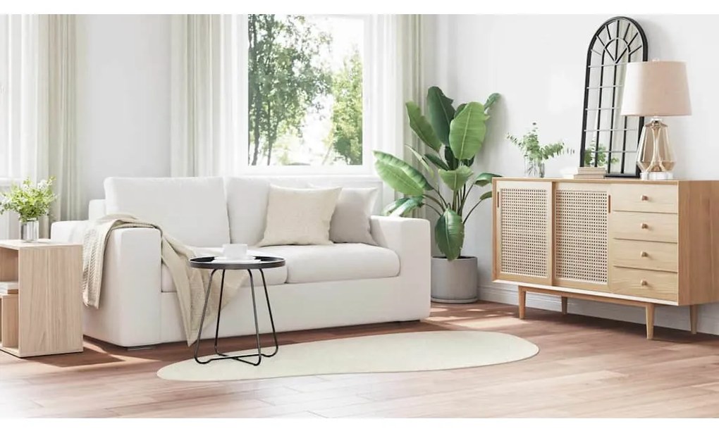 vidaXL Χαλί HUARTE Κρεμ 100 x 200 cm Πολυεστέρας