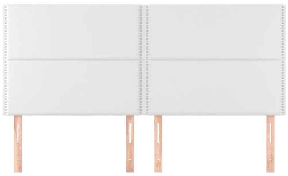 vidaXL Κεφαλάρι Κρεβατιού Λευκό 200x5x118/128 εκ. από Συνθετικό Δέρμα