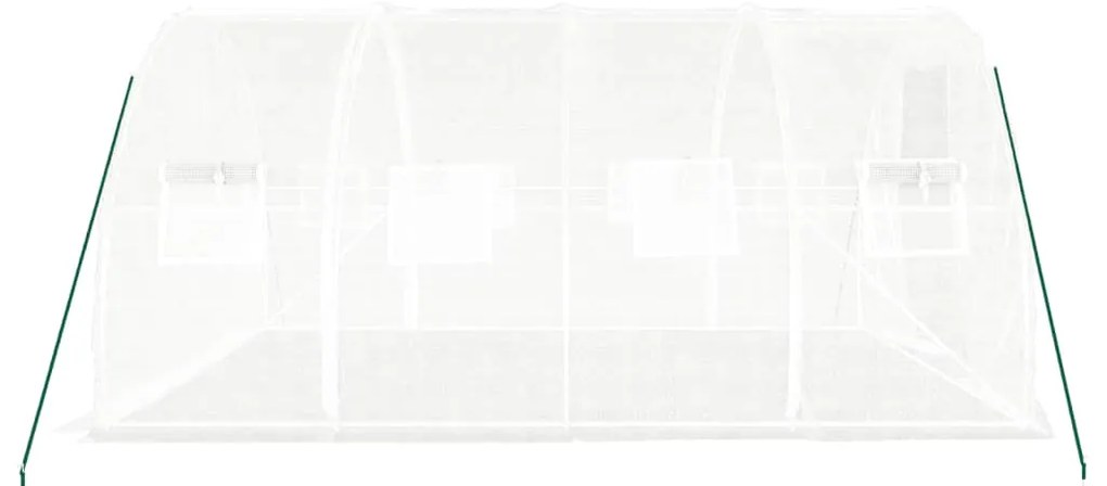 vidaXL Θερμοκήπιο με Ατσάλινο Σκελετό Λευκό 12 τ.μ. 4 x 3 x 2 μ.