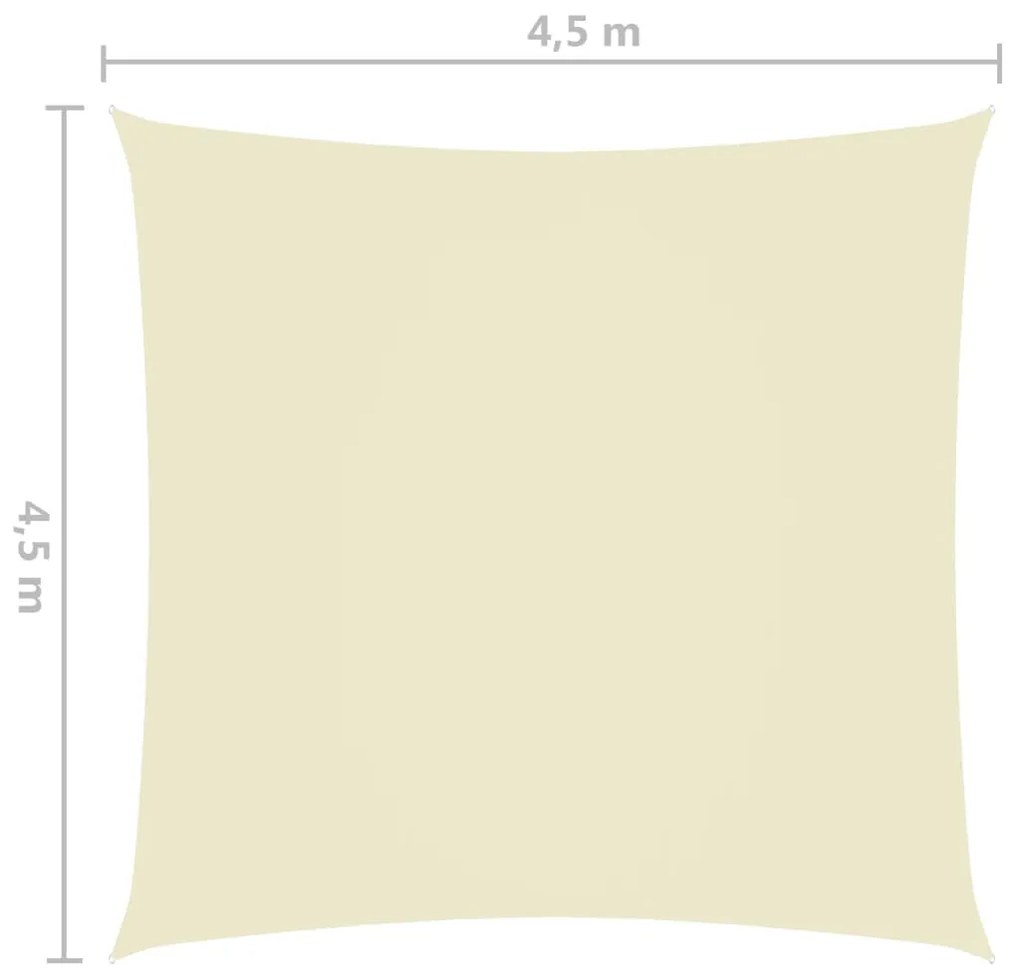 Πανί Σκίασης Τετράγωνο Κρεμ 4,5 x 4,5 μ. από Ύφασμα Oxford - Κρεμ