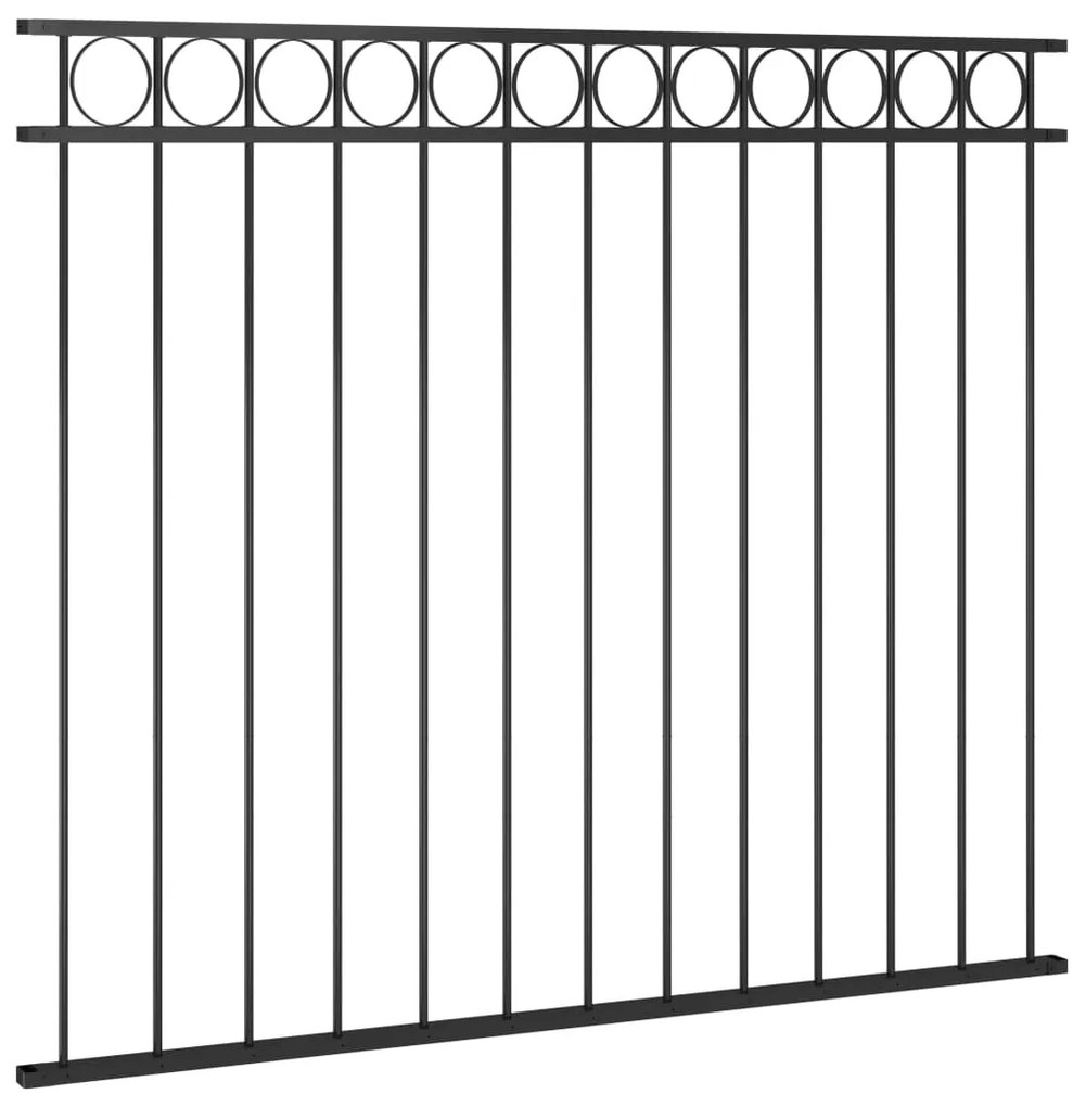 vidaXL Πάνελ Περίφραξης Ατσάλινο Μαύρο 1,7x1,5 μ.
