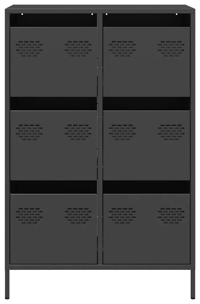 vidaXL Ντουλάπι Μαύρο 68 x 39 x 101,5 εκ. από Χάλυβα