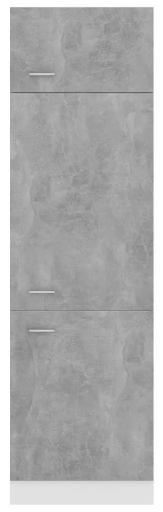 Ντουλάπι Ψυγείου Γκρι Σκυροδέματος 60x57x207 εκ. Μοριοσανίδα - Γκρι