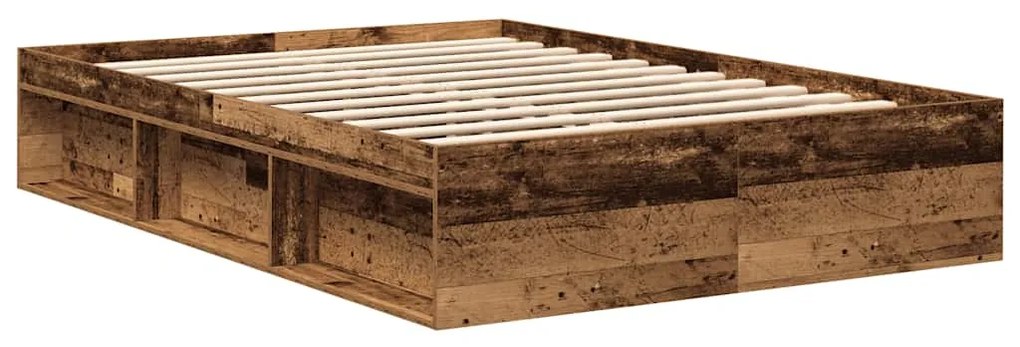 vidaXL Πλαίσιο Κρεβατιού Καπνιστή Δρυς 160 x 200 εκ.