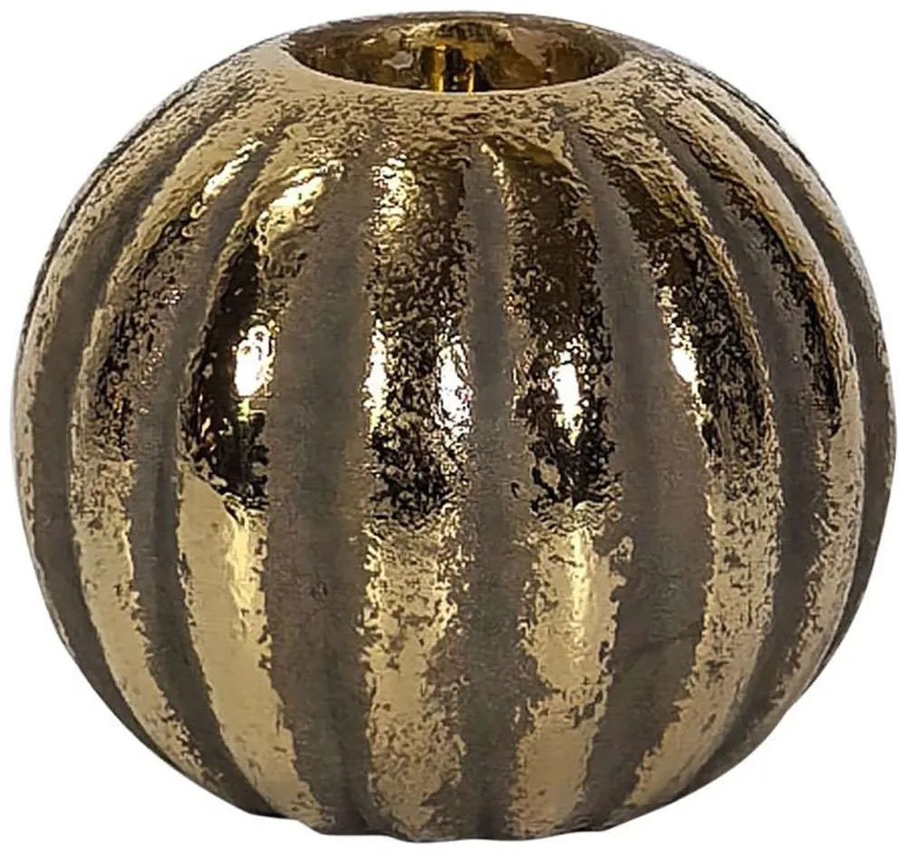 Κηροπήγιο Για Ρεσώ 0024-124-150 12x10cm Gold-Sand Κεραμικό