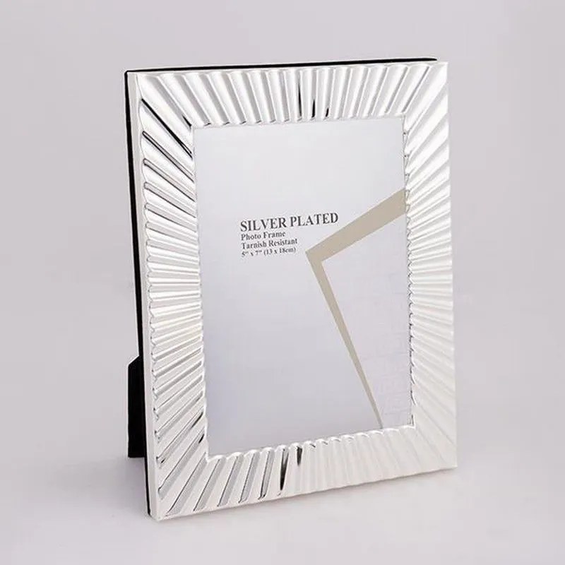 Κορνίζα Μεταλλική Επάργυρη 756-10048 13x18cm Silver Estheti Home Metal
