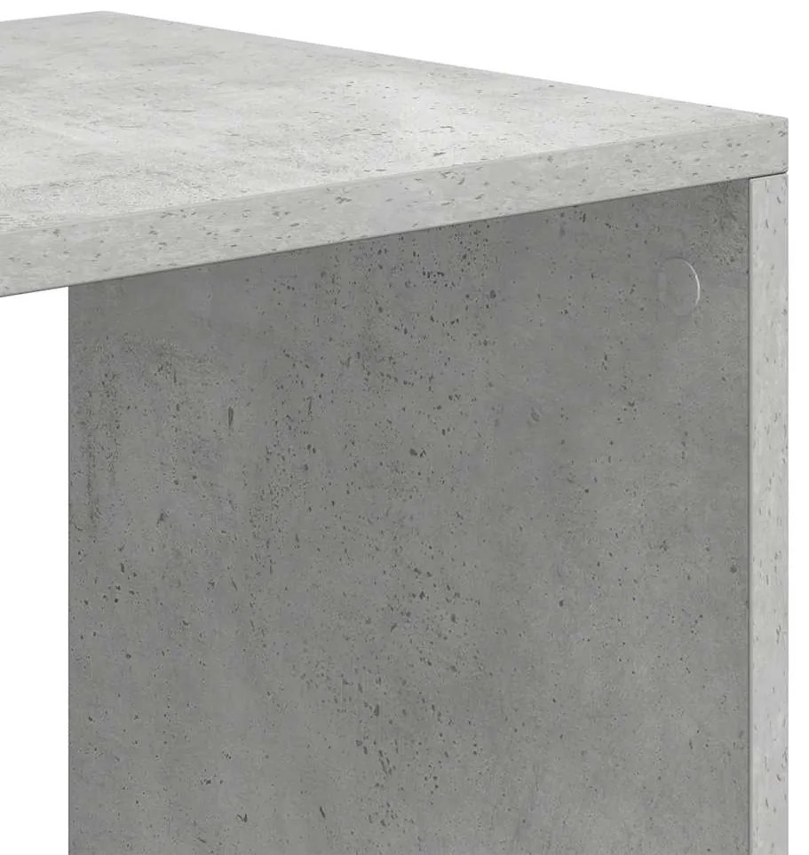Βιβλιοθήκη Γκρι του Σκυροδέματος 66x31x112 εκ. από Μοριοσανίδα - Γκρι