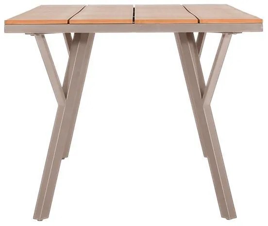 Τραπέζι FL6514 Fylliana Μεταλλικό Polywood Μπέζ 160x91x72 εκ. 160x91x72 εκ.