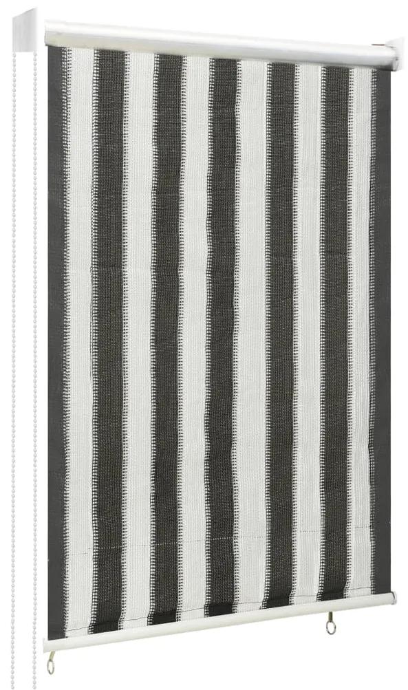 Στόρι Σκίασης Ρόλερ Εξωτ. Χώρου Ριγέ Ανθρακί/Λευκό 60x140 εκ.