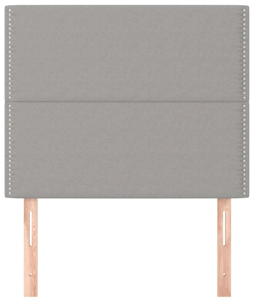 vidaXL Κεφαλάρι Ανοιχτό Γκρι 90x5x118/128 εκ. Ύφασμα