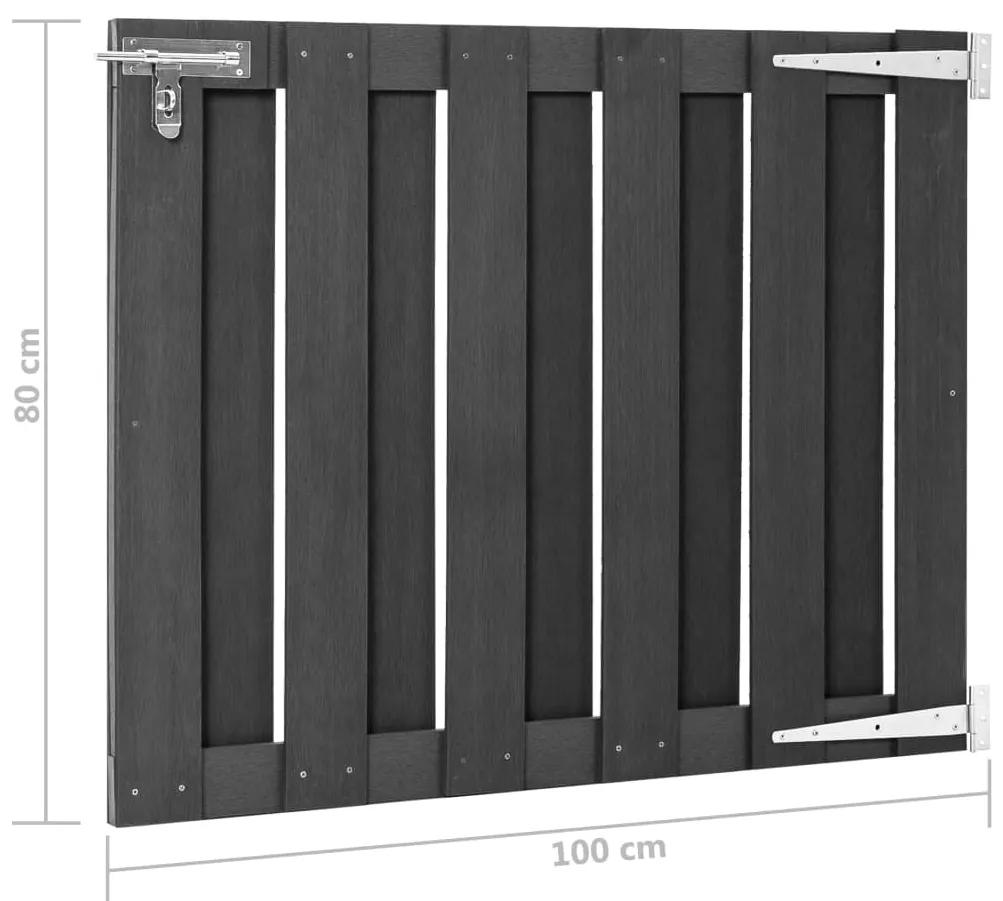 vidaXL Πόρτα Φράχτη Γκρι 100 x 80 εκ. από WPC