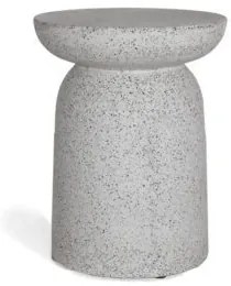 Σκαμπό Rieti Terazzo Grey Black (35x35x45) Soulworks 0800007