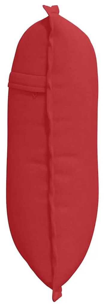 vidaXL Μαξιλάρι Πλάτης Κόκκινο 50 x 19 x 45 εκ ύφασμα
