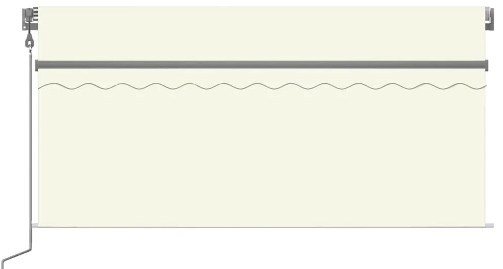 vidaXL Τέντα Συρόμενη Αυτόματη με Σκίαστρο Κρεμ 3,5 x 2,5 μ.