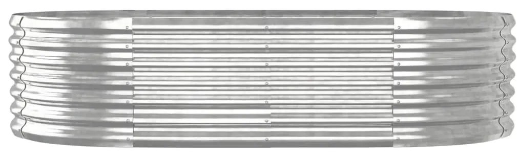 vidaXL Ζαρντινιέρα Ασημί 152x80x36 εκ. Γαλβανισμένος χάλυβας