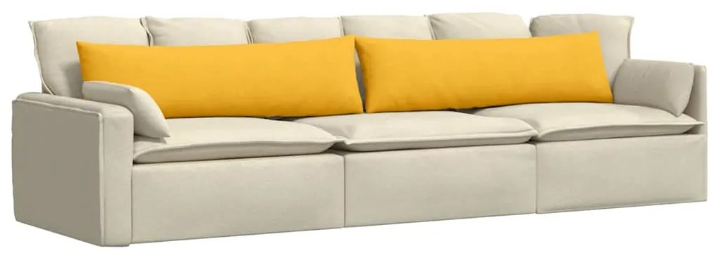 vidaXL Μαξιλάρι Καναπέ 2 pcs Απαλό Κίτρινο 145 x 40 εκ.