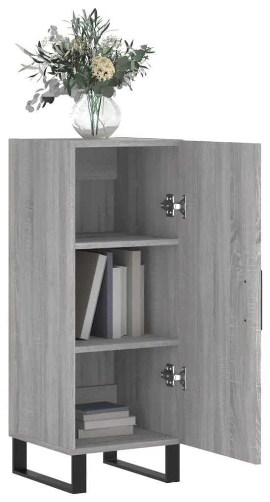 vidaXL Ντουλάπι Γκρι Sonoma 34,5x34x90 εκ. από Επεξεργασμένο Ξύλο
