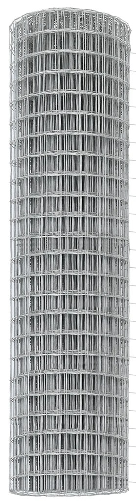 vidaXL Φράκτης Euro με 10 U Πόλους Ασημί 1x10 μ Ατσάλι