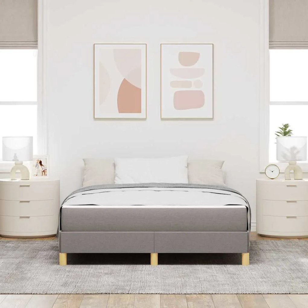 vidaXL Κρεβάτι με ελατήρια Ταμπά, Καφέ 140 x 200 cm