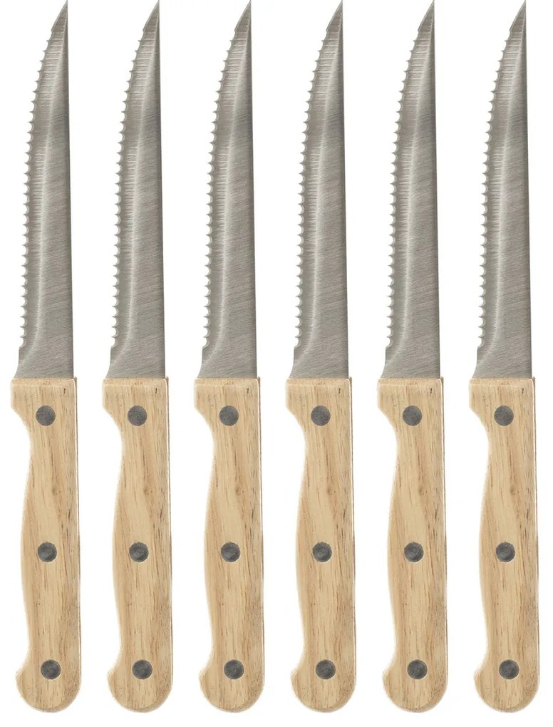 Μαχαίρια Μπριζόλας (Σετ 6τμχ) S-D Wooden Knives 151240