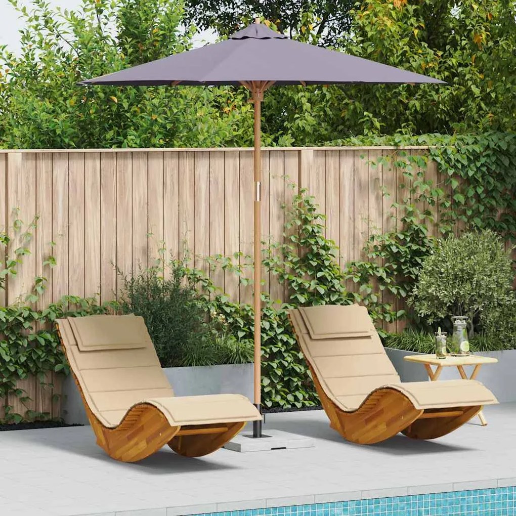 vidaXL Ομπρέλα Κήπου Σκούρο γκρι 240 x 240 x 260 εκ. Μπαμπού